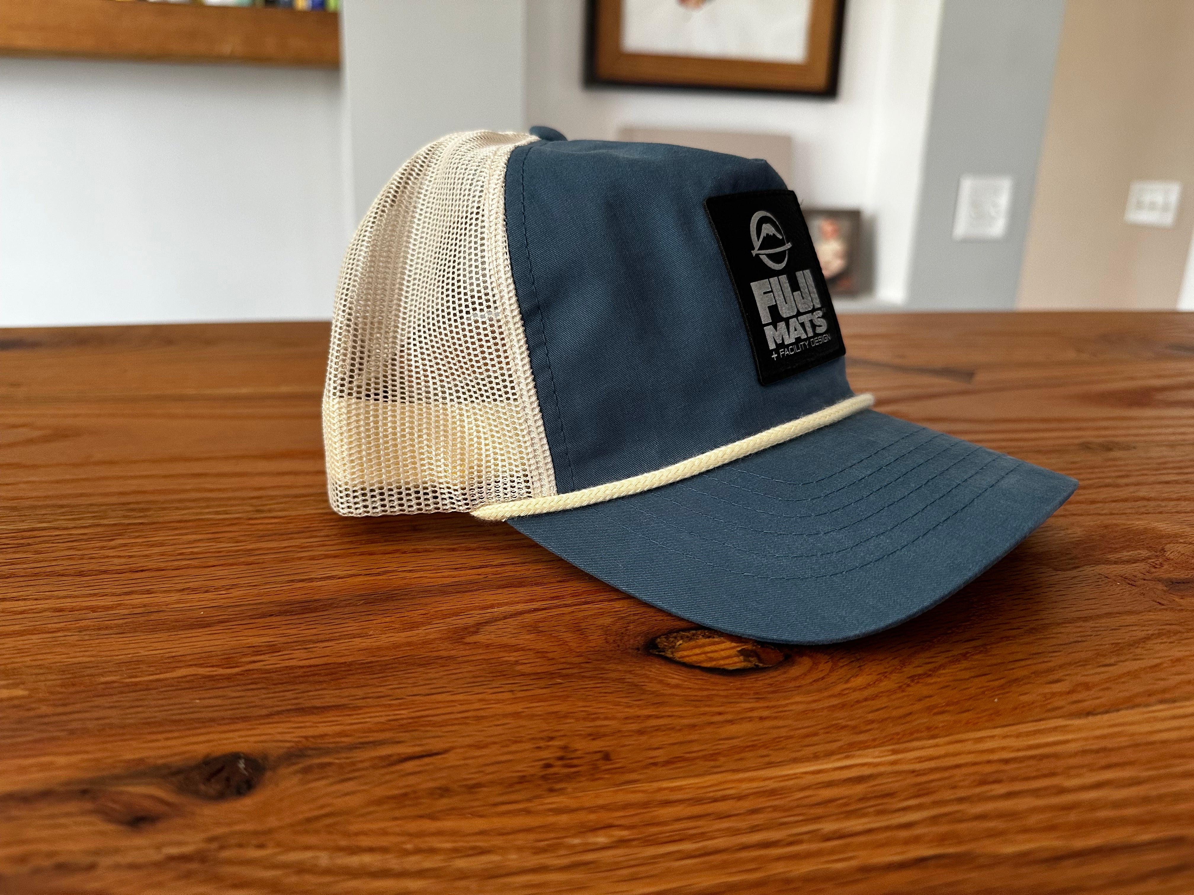 FUJI Surf style Hat - Blue & Cream