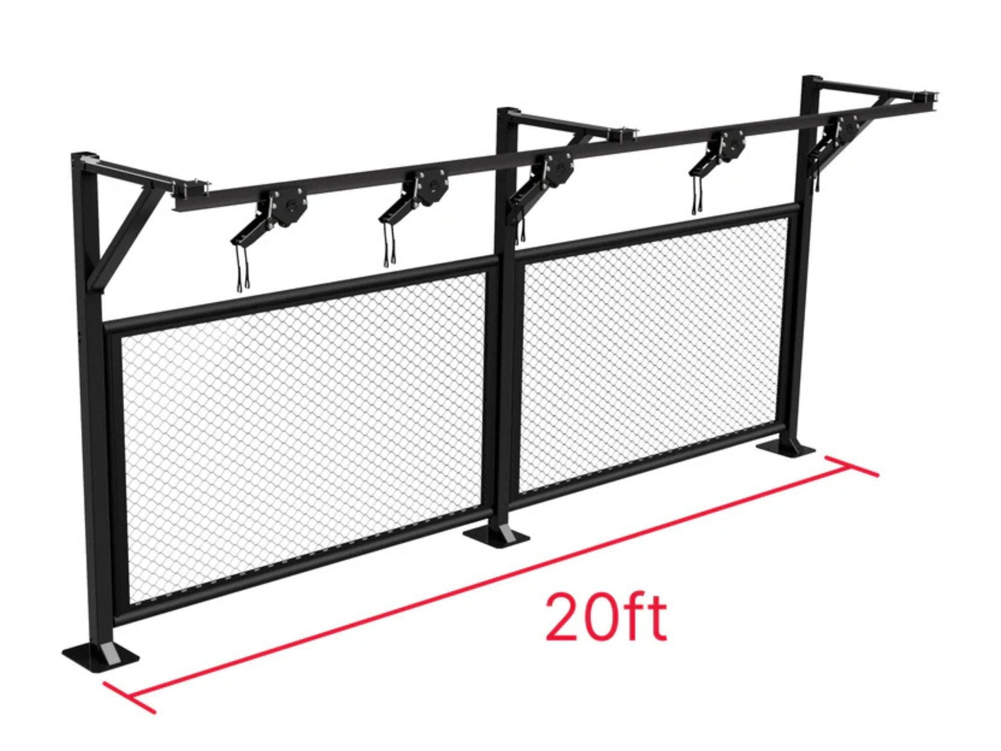 Trolley Bag Rack: Floor Mount With Cage Panels