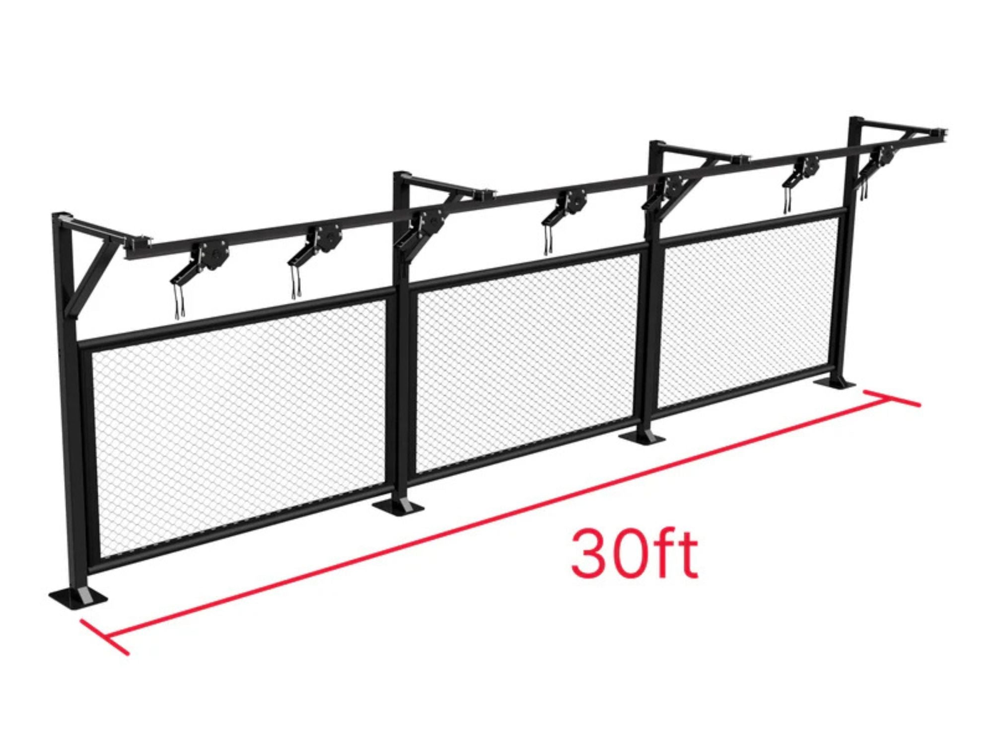 Trolley Bag Rack: Floor Mount With Cage Panels