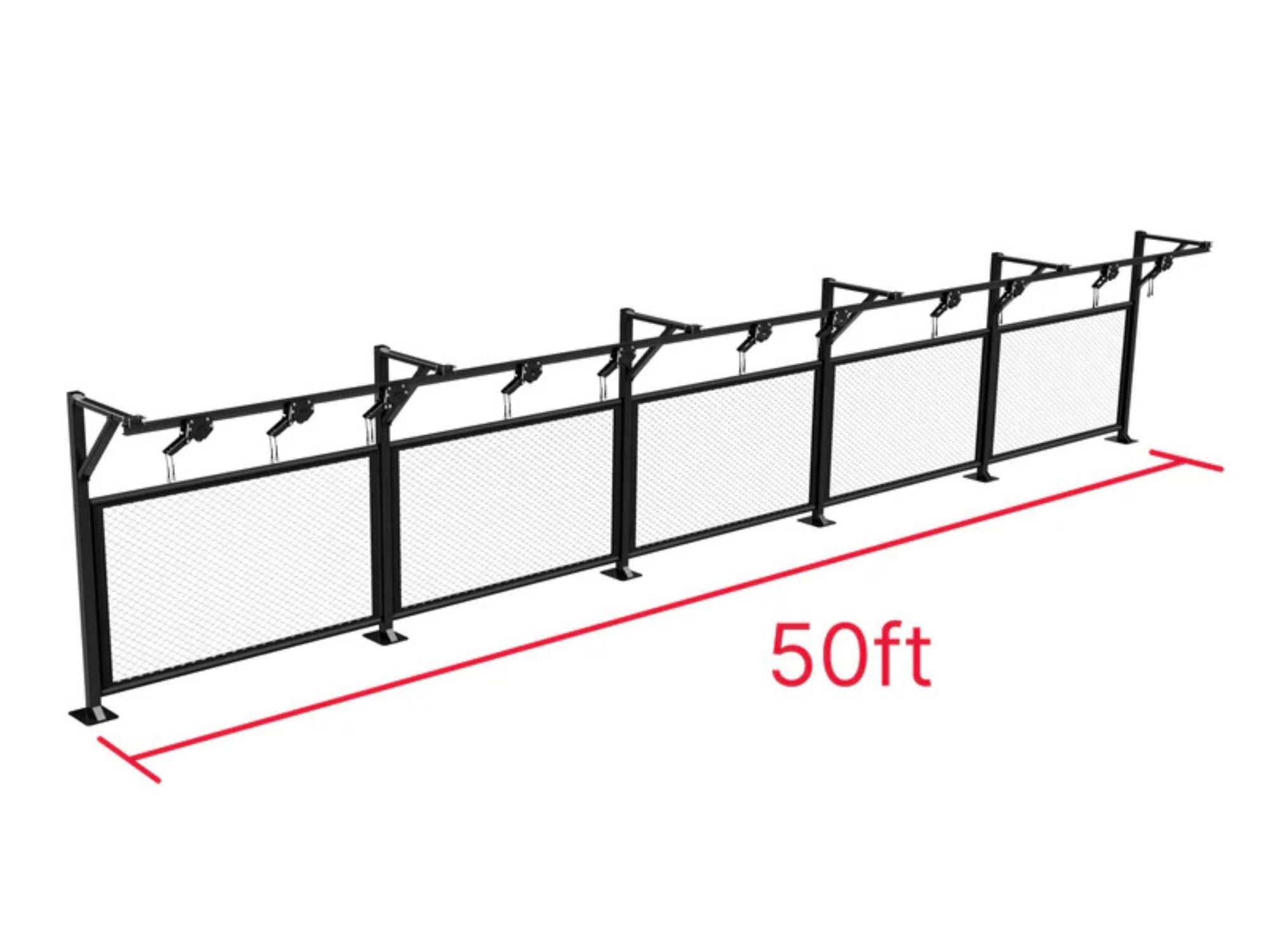 Trolley Bag Rack: Floor Mount With Cage Panels