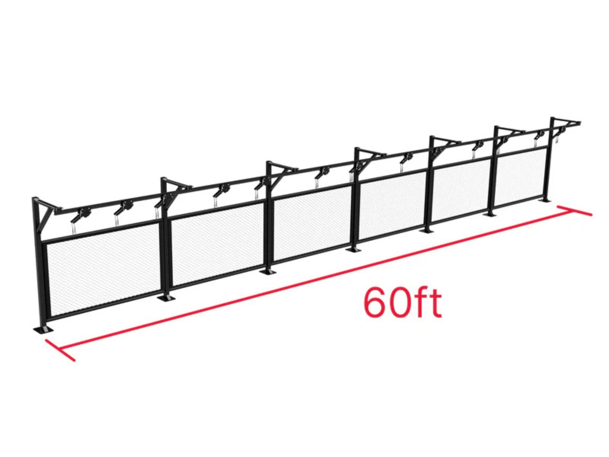 Trolley Bag Rack: Floor Mount With Cage Panels