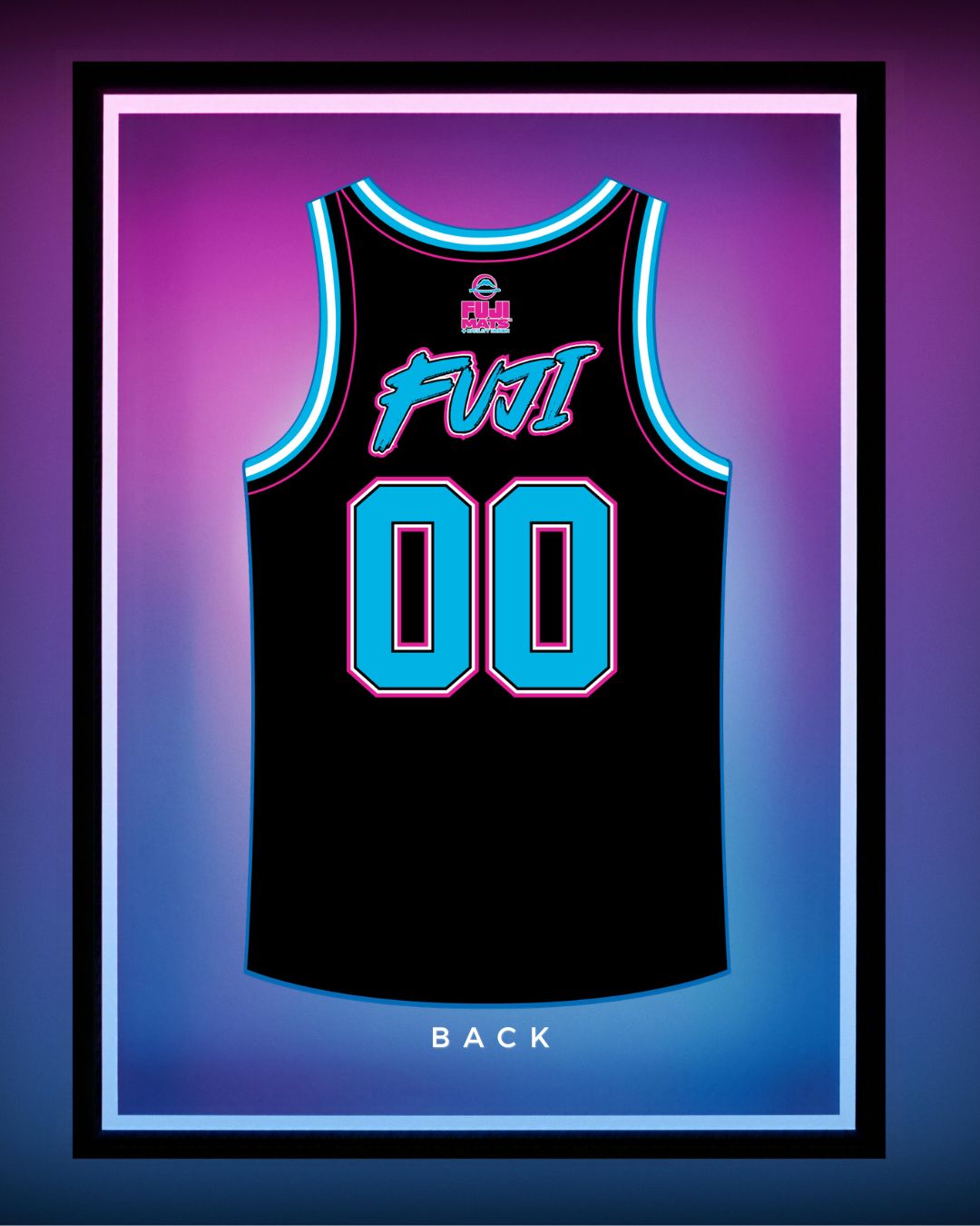 FUJIMats Jersey — Black/Cyan