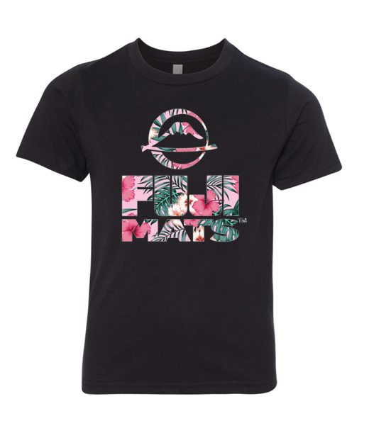 FUJI Mats Floral T-Shirt Black