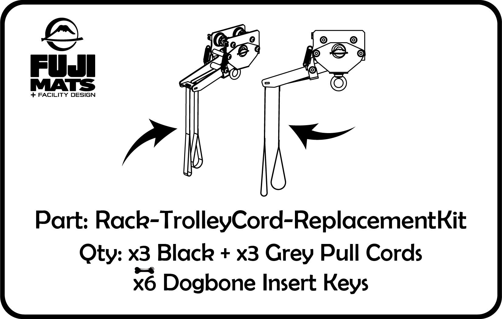 Bag Trolley Cord Replacement Kit
