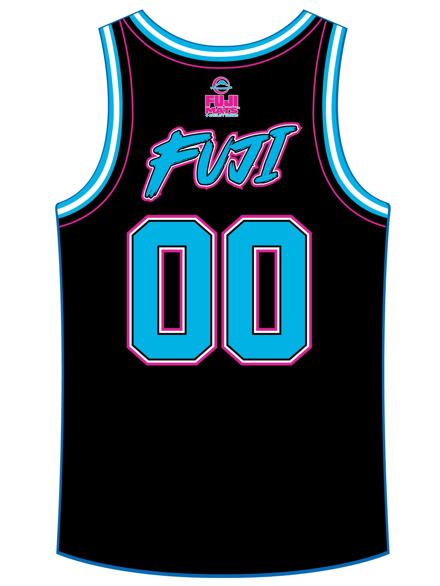 FUJIMats Jersey — Black/Cyan