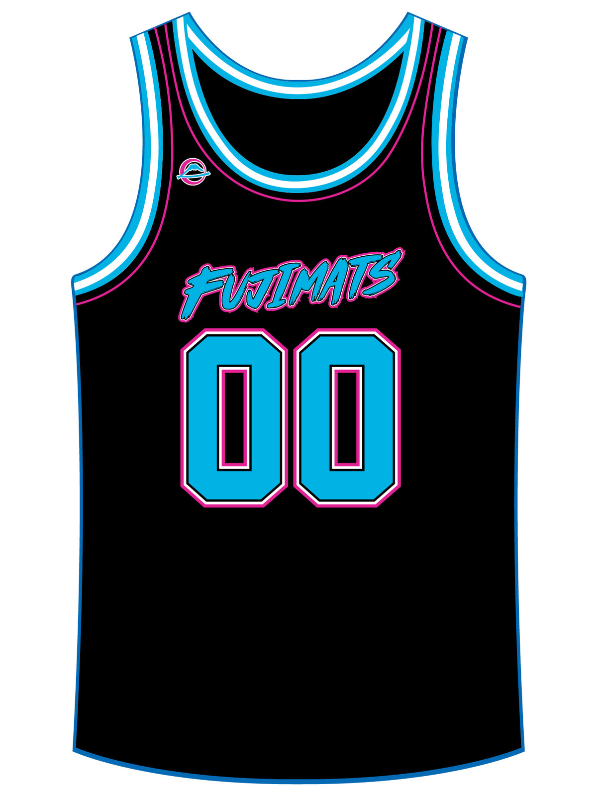 FUJIMats Jersey — Black/Cyan