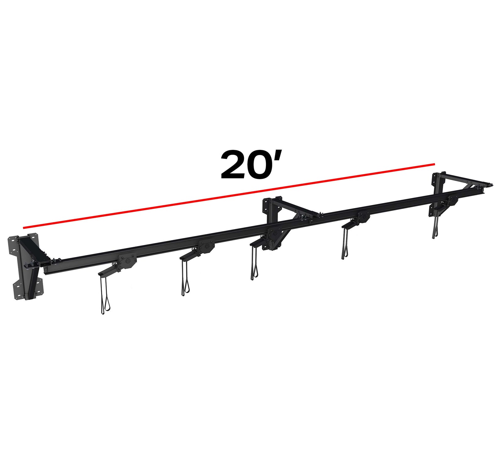 Trolley Bag Rack: Wall Mount 3.0 20' Section