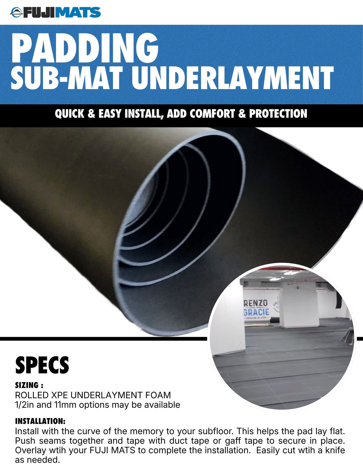 Sub-Mat Underlayment Pad
