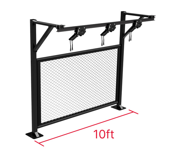 Trolley Bag Rack: Floor Mount With Cage Panels