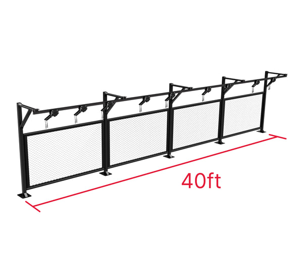 Trolley Bag Rack: Floor Mount With Cage Panels