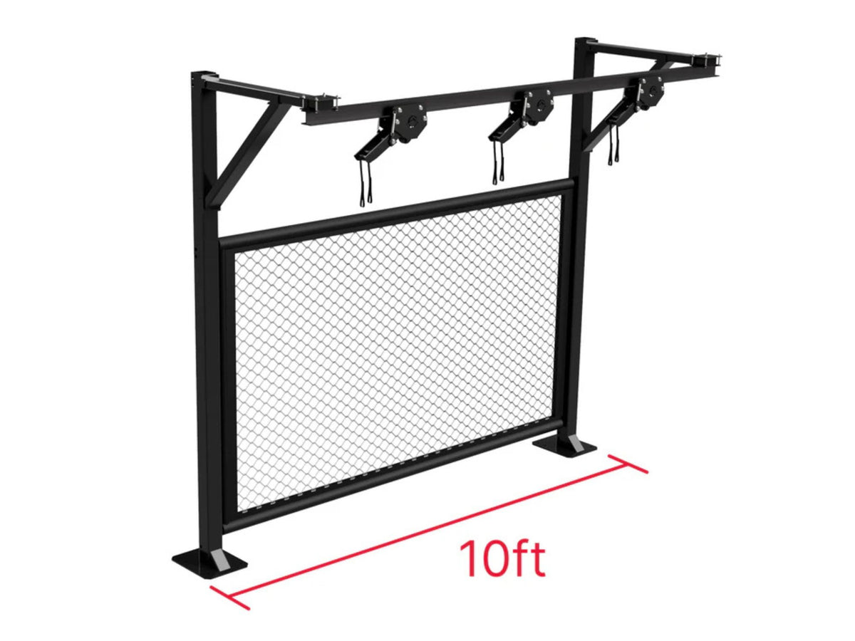 Trolley Bag Rack: Floor Mount With Cage Panels