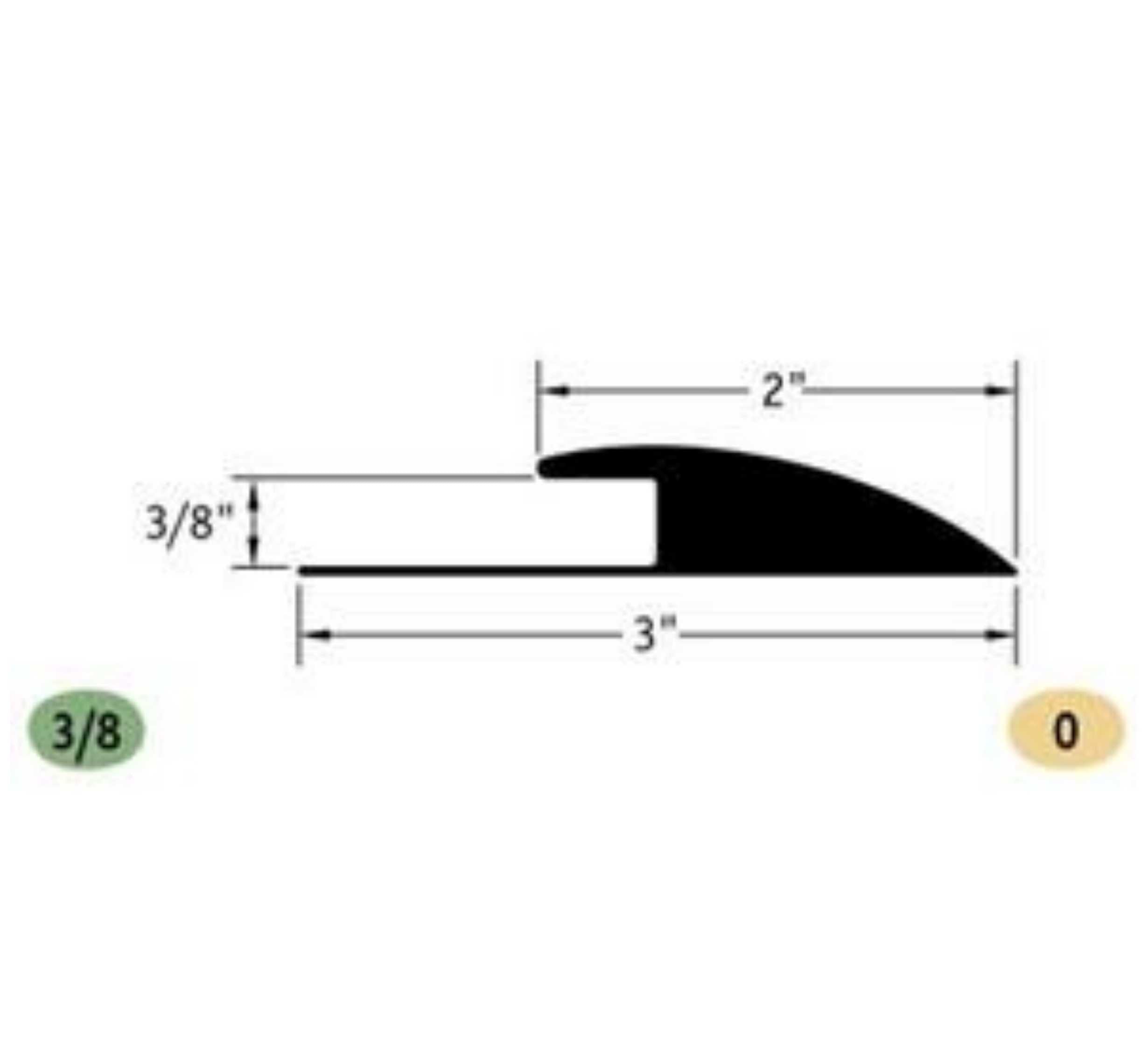 Rubber Floor Transition Edge Ramp Piece